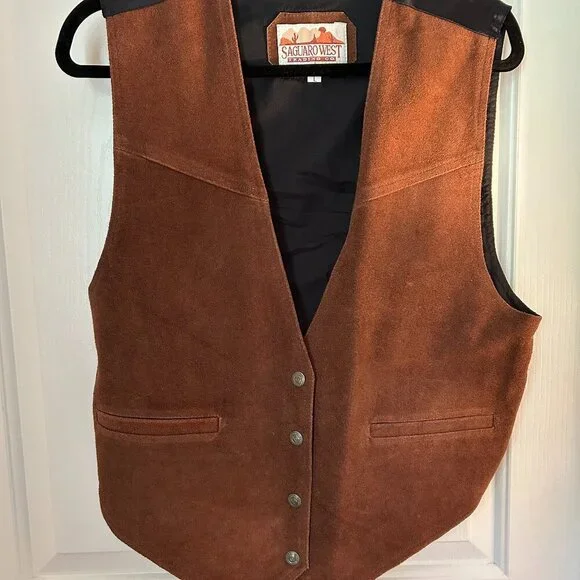 Saguaro West Trading Co Vintage Suede Vest - Picture 1 of 4